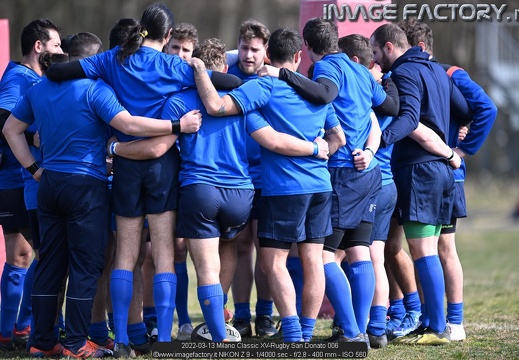 2022-03-13 Milano Classic XV-Rugby San Donato (11-17)